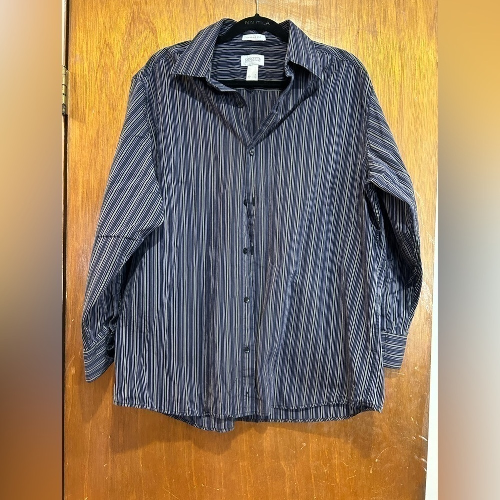 CONCEPTS by Claiborne Button Up Shirt Men's Size X-Large Long Sleeve Striped